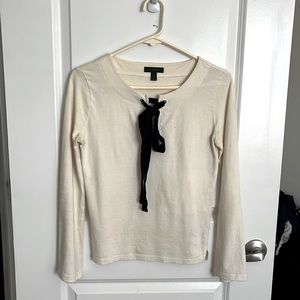 JCREW Velvet Tie Blouse